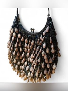 Vintage beaded Black and Brown J&X NY